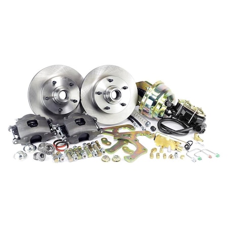 Master Power Brakes Master Power Brakes DB1544P 5 x 5.5 in. Bolt Circle Legend Series Front Disc Brake Kit for 1957-1964 Ford F100 Pickup DB1544P